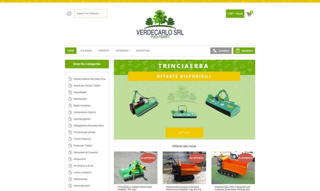 realizzazione sito web ecommerce verdecarlo