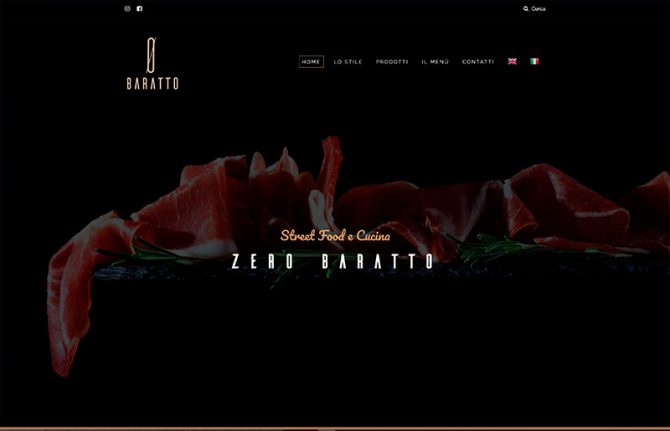 Creazione sito web ecommerce Zero Baratto - vendita vini e gastronomia