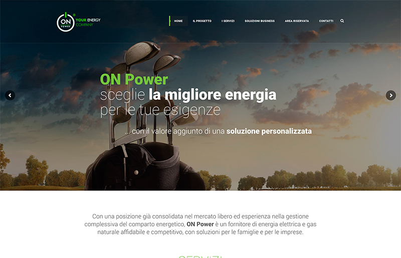 Sito web società fornitrice di Energia e Gas
